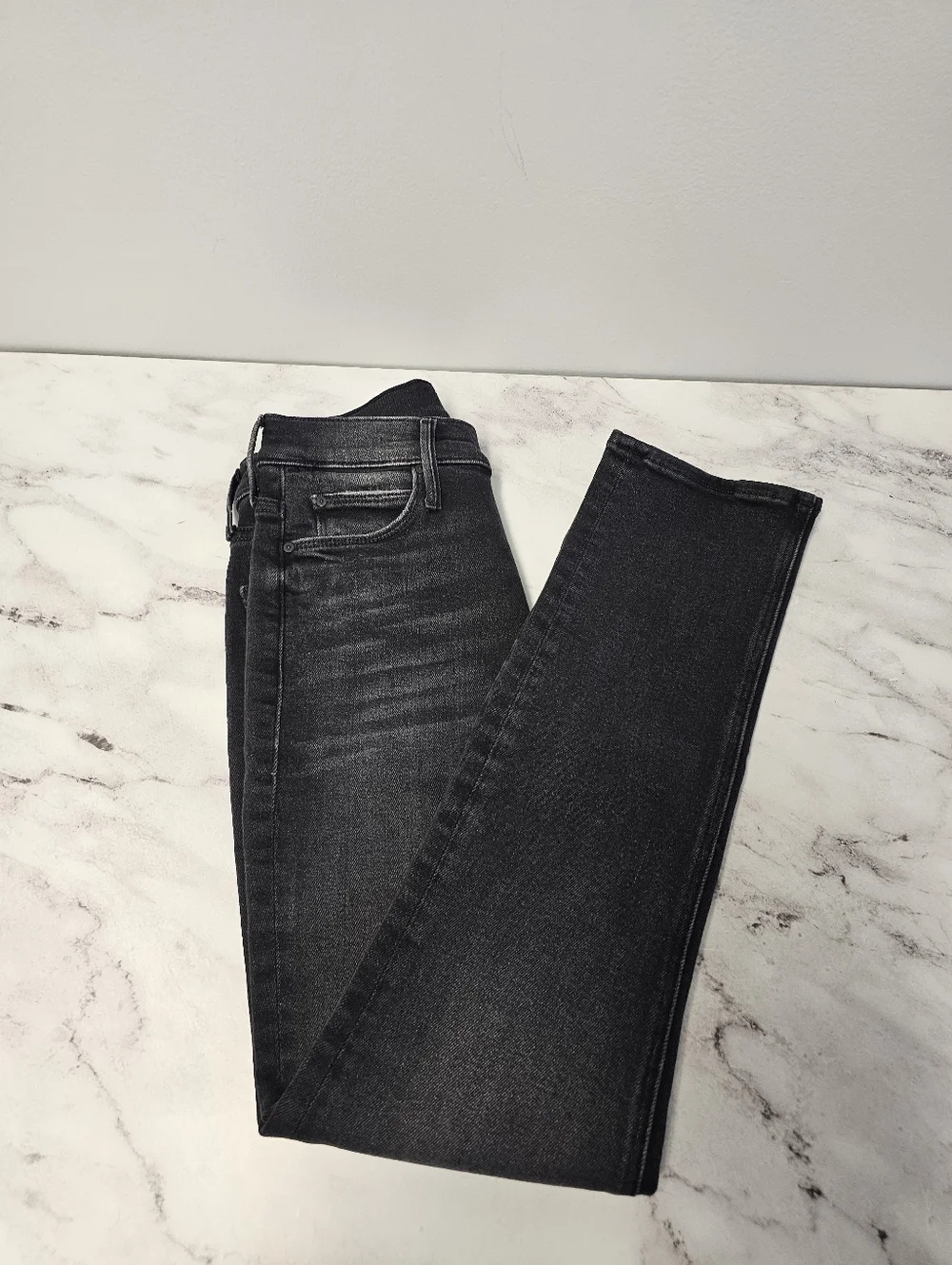 MOTHER The Mid Rise Dazzler Flood Straight Leg‎ Not Today Satan Black Jeans 26